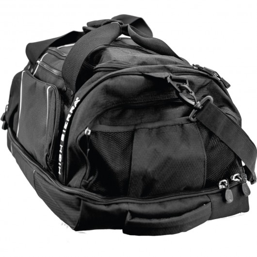 High Sierra Drop Bottom Duffle side mesh pocket